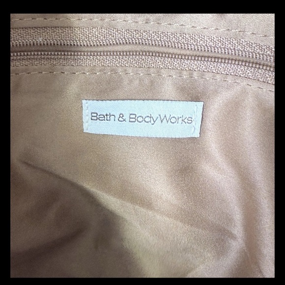 Bath & Body Works VTG Y2K Vegan Suede Faux Fur Tote Travel Winter Brown Bag - Picture 8 of 11